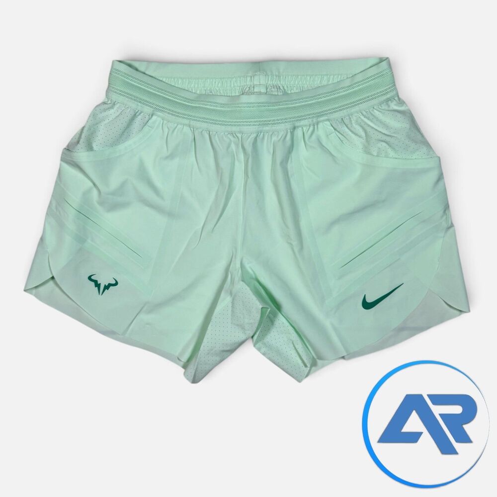 Nike Rafa Nadal Dri-Fit ADV Custom PE Tennis 7" Shorts Green DV2880-376 30"